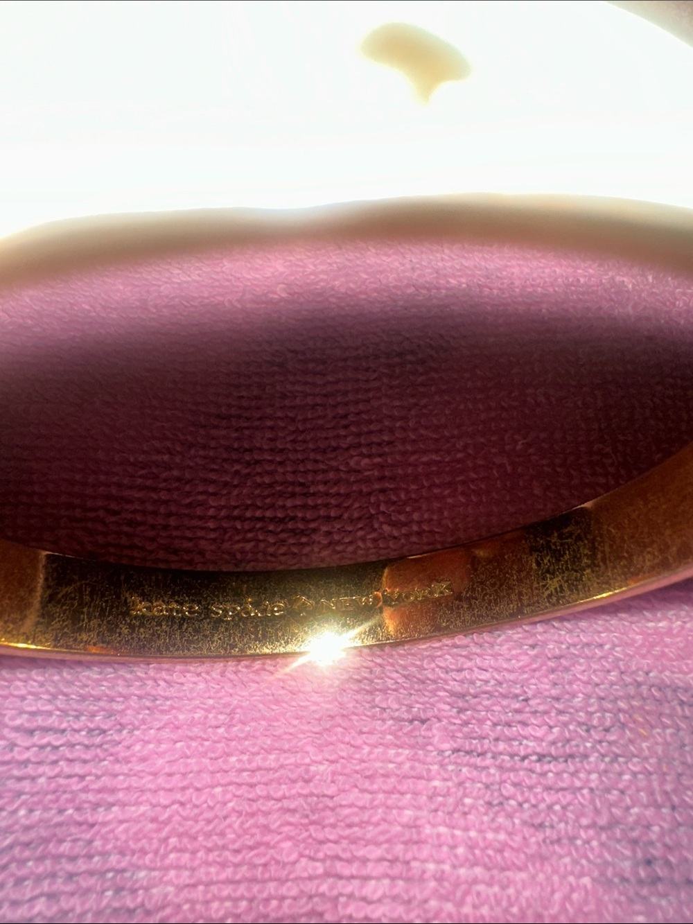 kate spade Cream Enamel and Gold Trim Bangle Bracelet - Picture 2 of 5